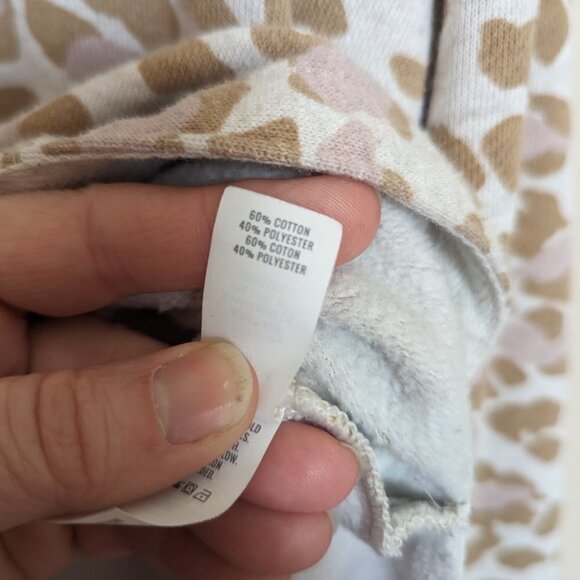 Aerie leopard print long sleeve medium sweatshirt brown pink cream cottagecore - Picture 6 of 10